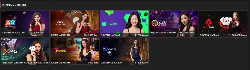 Megapari Casino Oyunları Sayfası