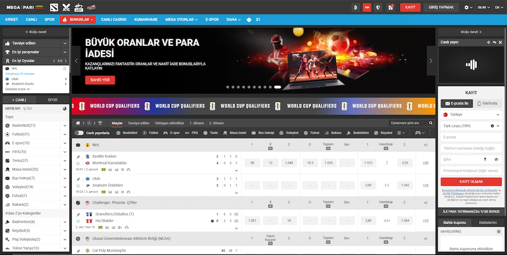 Megapari Türkiye Web Sitesi Ana Sayfası